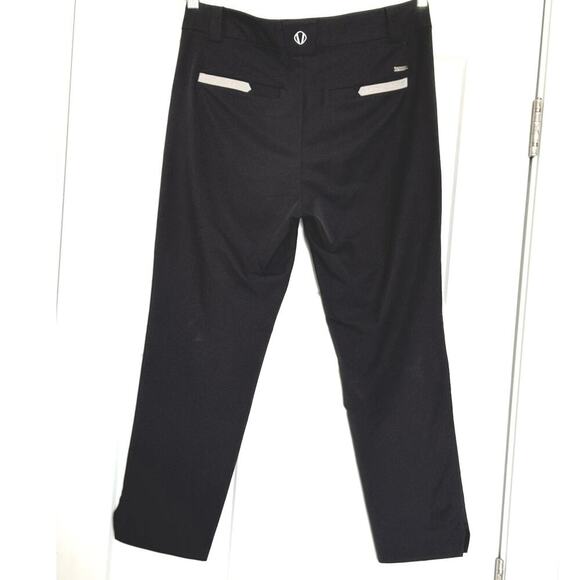 SUNICE Chandra Crop Golf Pants Womens Size 6 Black Stretch Pockets - Picture 2 of 5